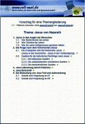 Themengliederung Jesus von Nazareth