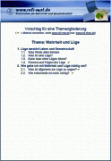 Themengliederung Wahrheit und L�ge