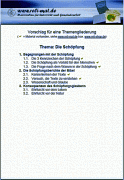 Themengliederung Thema Sch�pfung